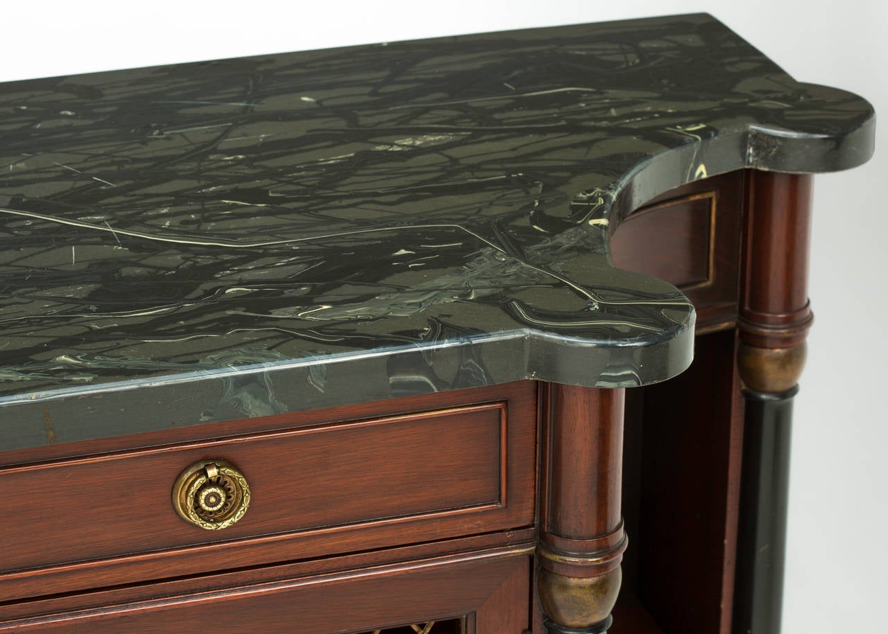 Pair of Marble-Top Console Cabinets, circa 1920s 4