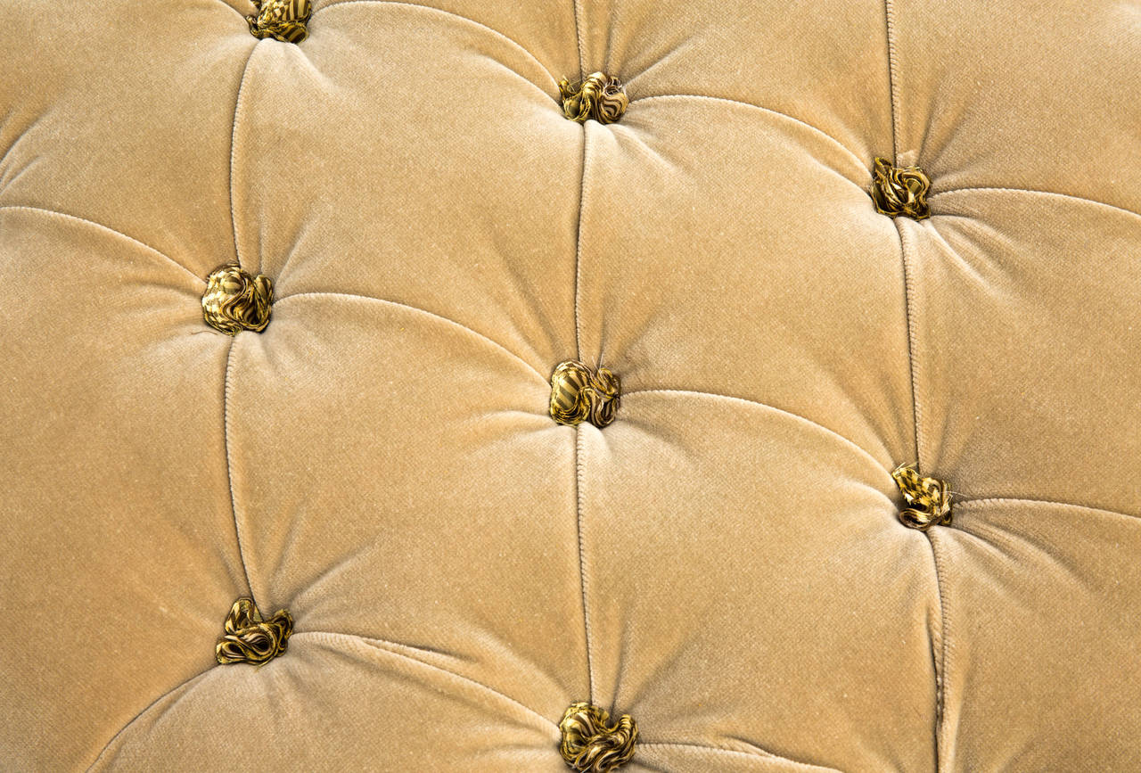 Painted  French Round Ottoman, circa 1920 5