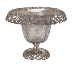 Centerpiece, 1914 Large Sterling Silver Vase 