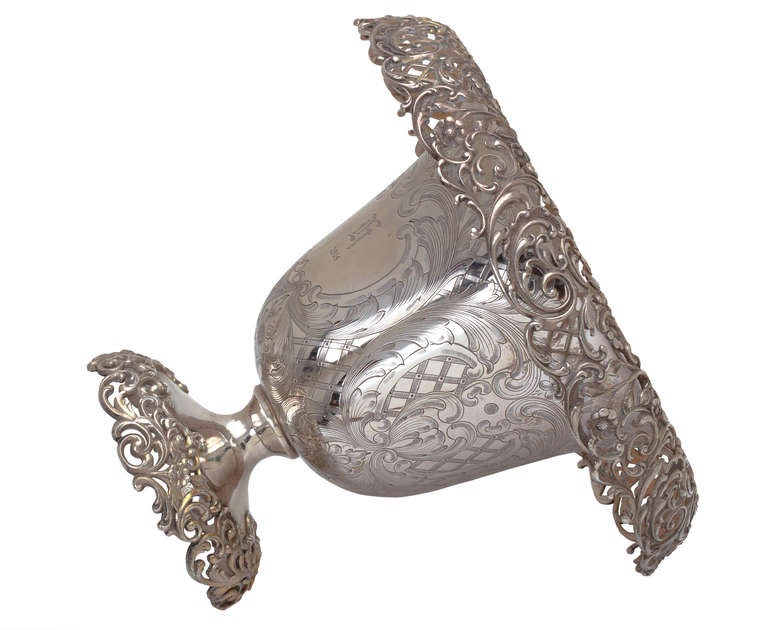 Centerpiece, 1914 Large Sterling Silver Vase