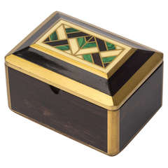 Malachite Inlay Deco Box