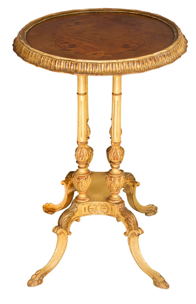 18th Century 18c. Irish Burl Oval Table For Sale