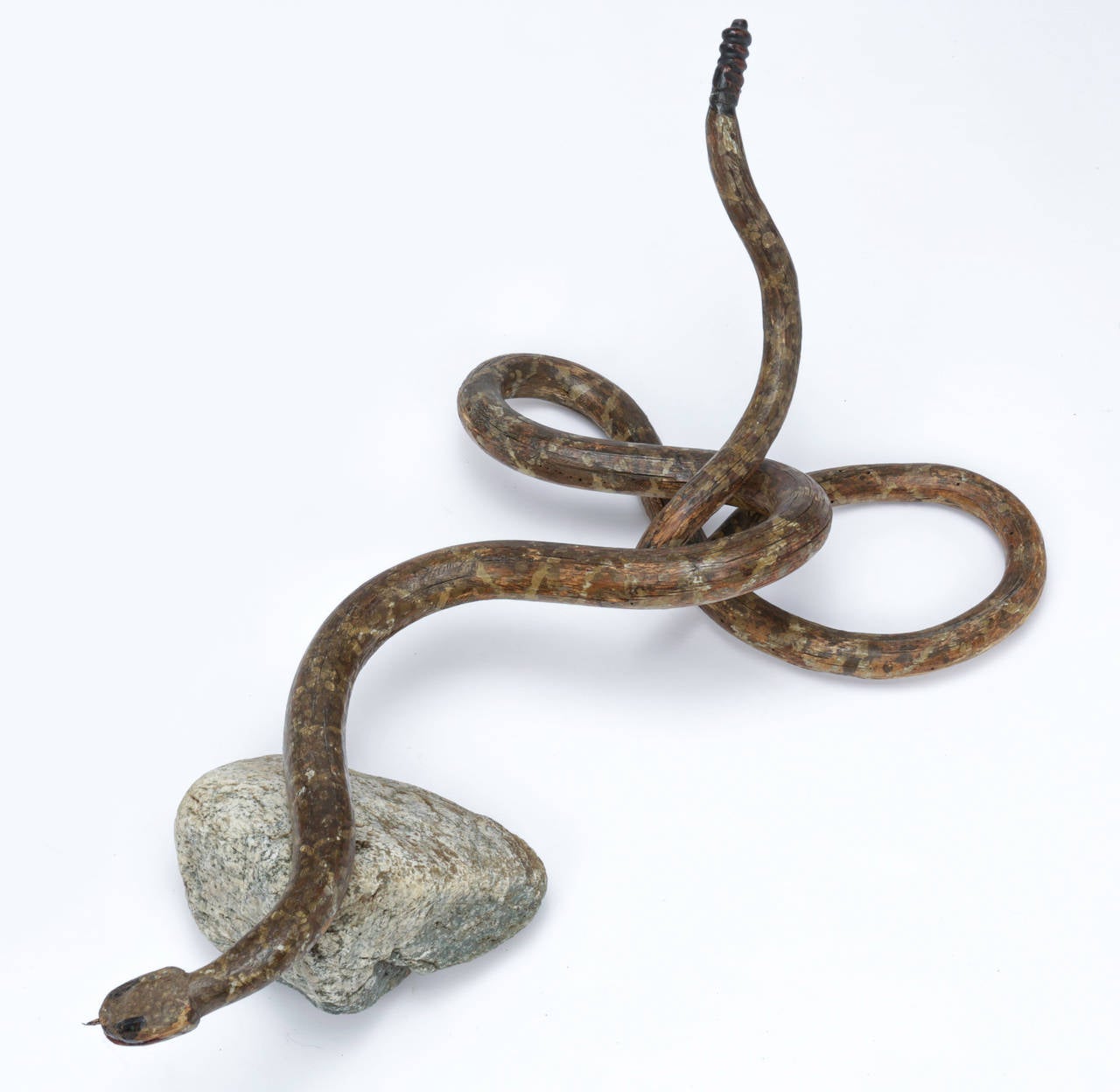 Wooden Folk Art Snake, circa 1900 4