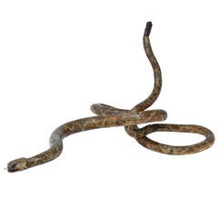 Wooden Folk Art Snake, circa 1900