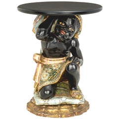 Venetian Black Amoor Pedestal Table