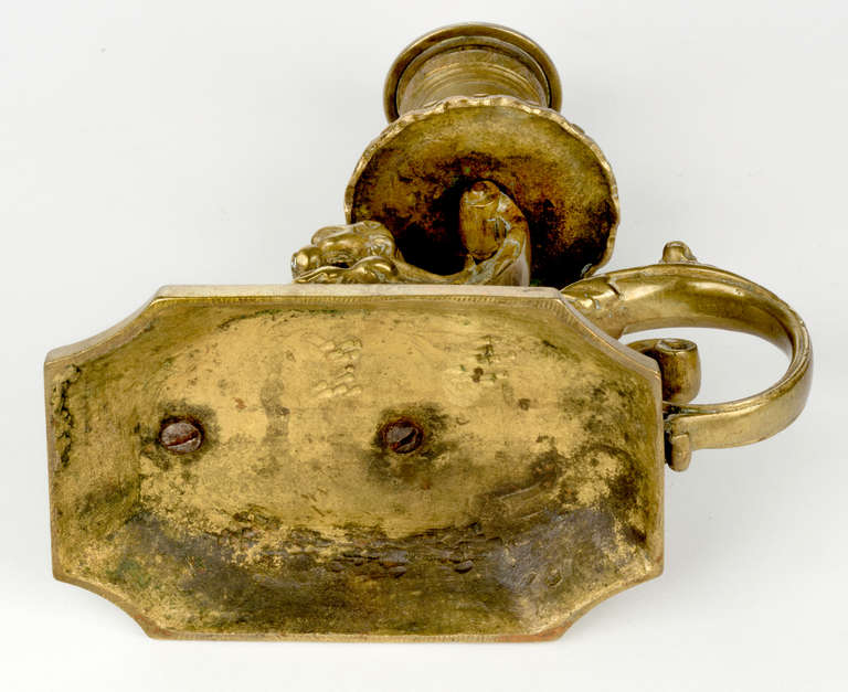 Antique Brass Griffin Candleholder 5