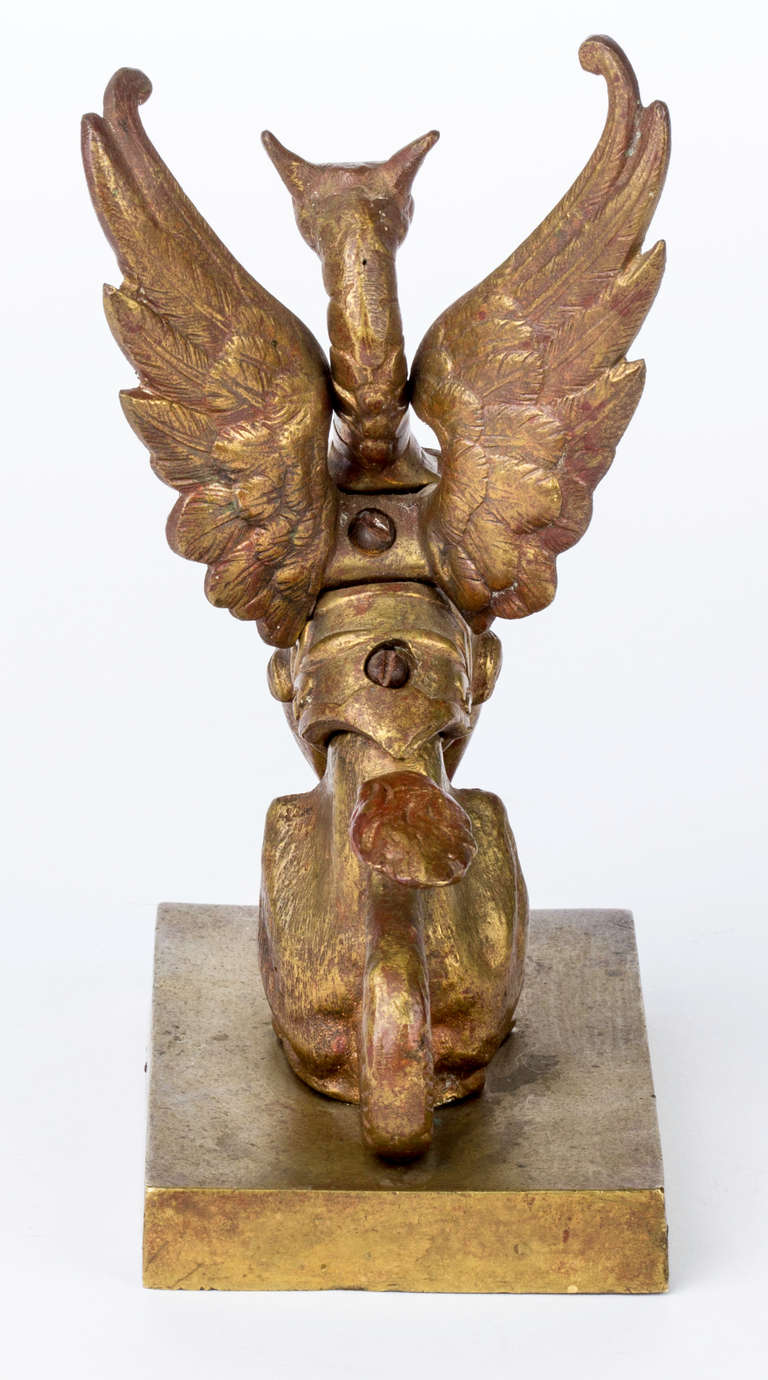 19th Century French Gilt Bronze Griffin Paperweight 5