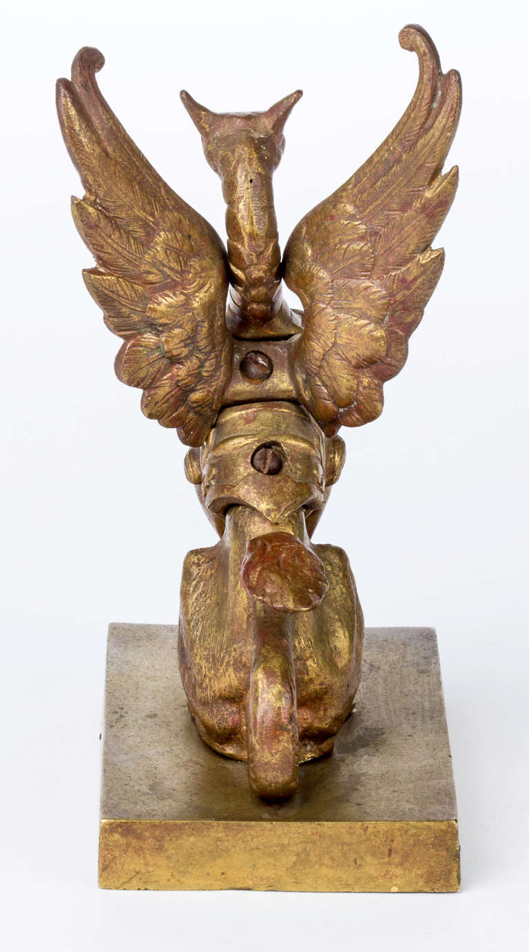19. Jahrhundert Französisch vergoldete Bronze Greifen Briefbeschwerer 5