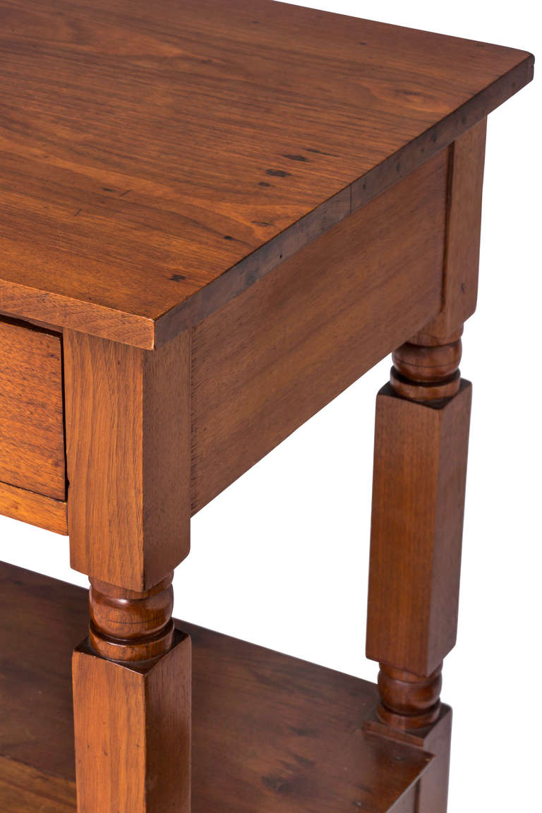 C. 1900  French Cherry Wood Night Stand Side Table 1