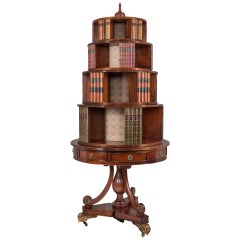 Rare circa 1880s Round English Bookcase