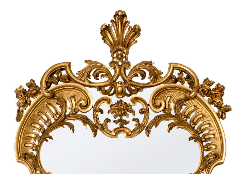 19th Century 19c. Grand Scale Massive Italian Gilt Mirror For Sale