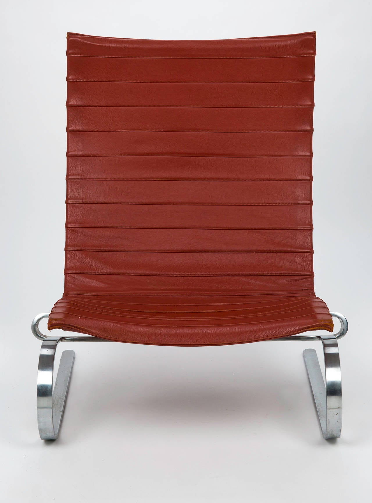 Leather Lounge Chair, Poul  Kjaerholm PK-20