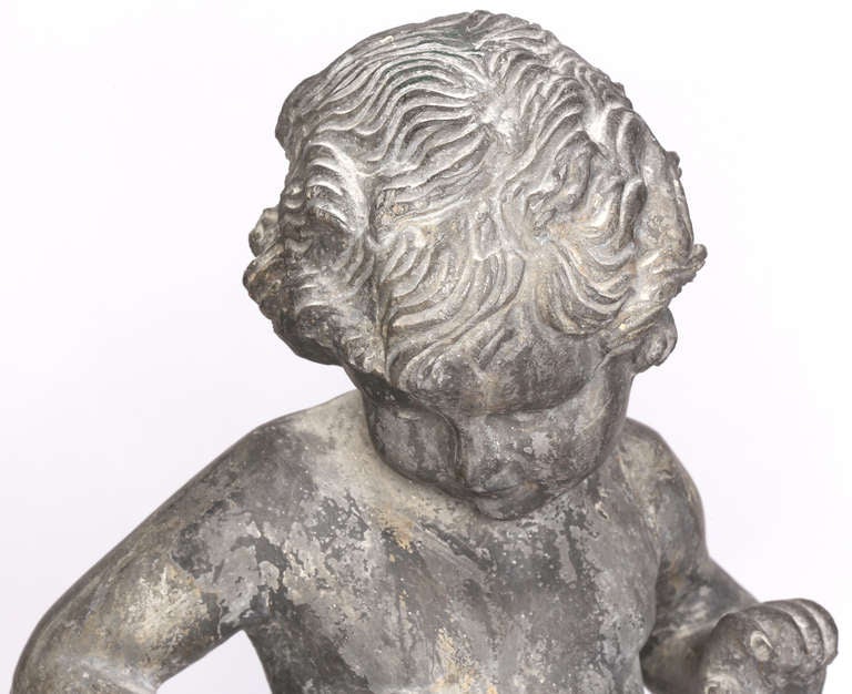 19th Century Zinc Cherub Garden Sculpture at 1stdibs