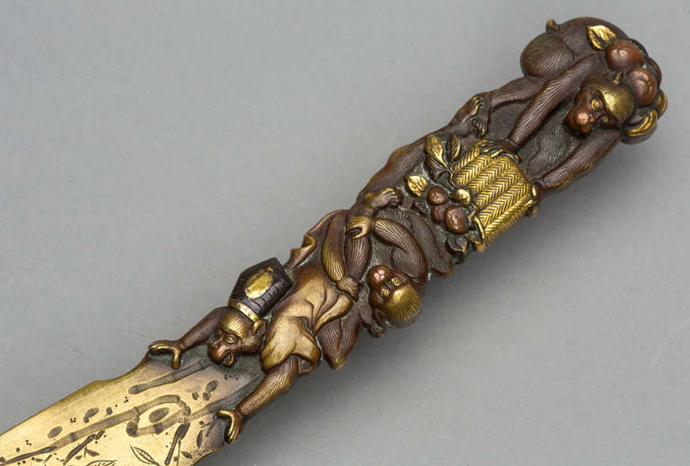 19th Century Japanese Bronze Shoe Horn 2