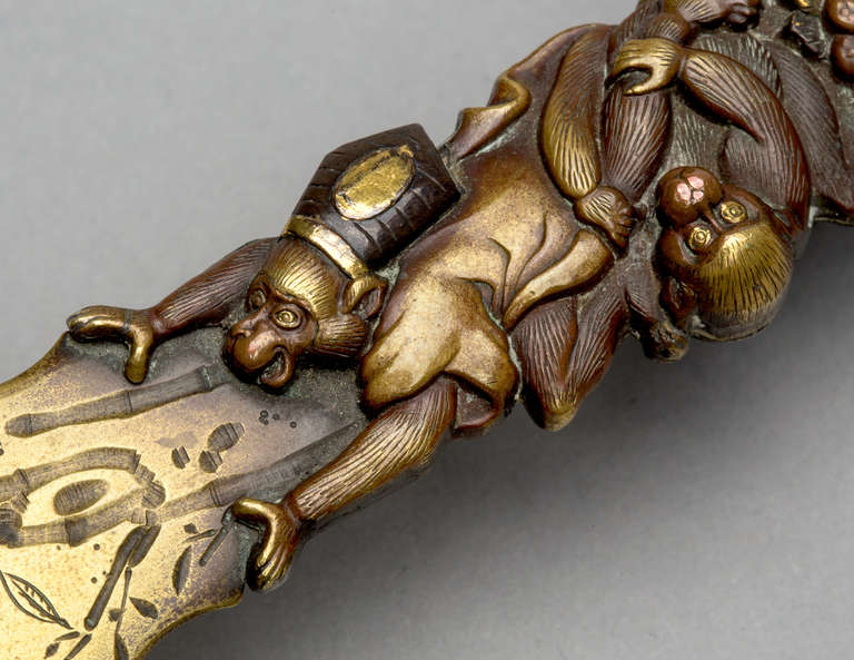19th Century Japanese Bronze Shoe Horn 4