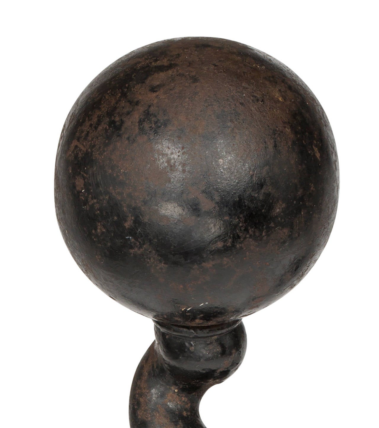 Iron Ball Andirons 1