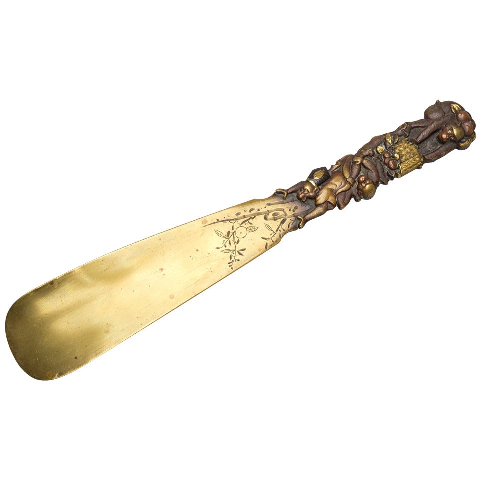 19th Century Japanese Bronze Shoe Horn