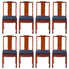 Set of Eight Deco Style Rosewood Chairs