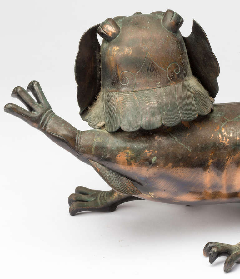 19th Century Pair of Chinese Bronze Foo Lion Censers 1