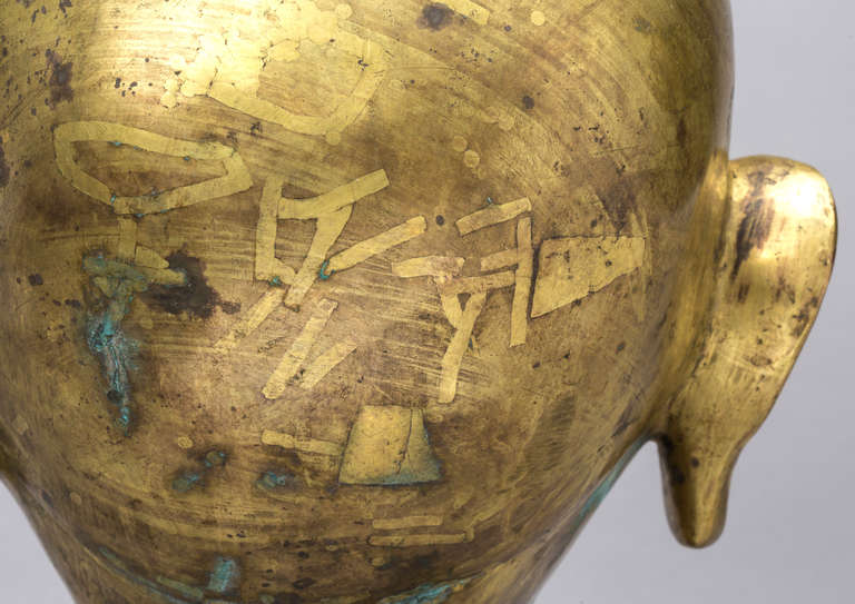 19th Century Gilt Bronze Head of Tibetan Lama 2
