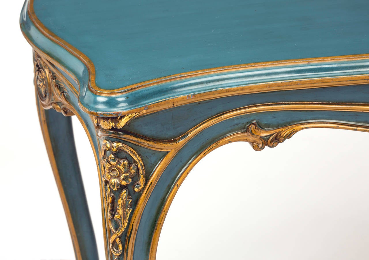Early 20th Century French Gilt and Painted Table