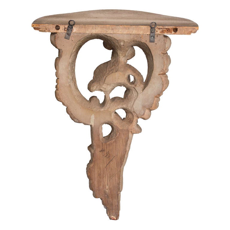 Pair of Italian Carved Gilt Shelves at 1stDibs