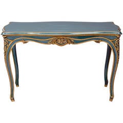 French Gilt and Painted Table