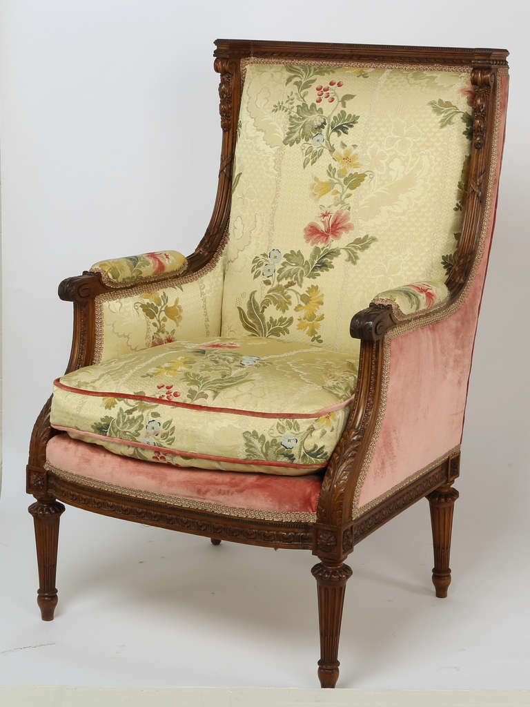 1930s French Arm Chair and Ottoman For Sale at 1stdibs