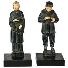 Vintage Pair of Chinese Figurine Bookends