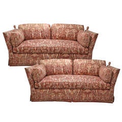 Pair of Sofas  in Fortuny Fabric-shipping included