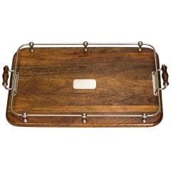 English Walnut Gallery Tray