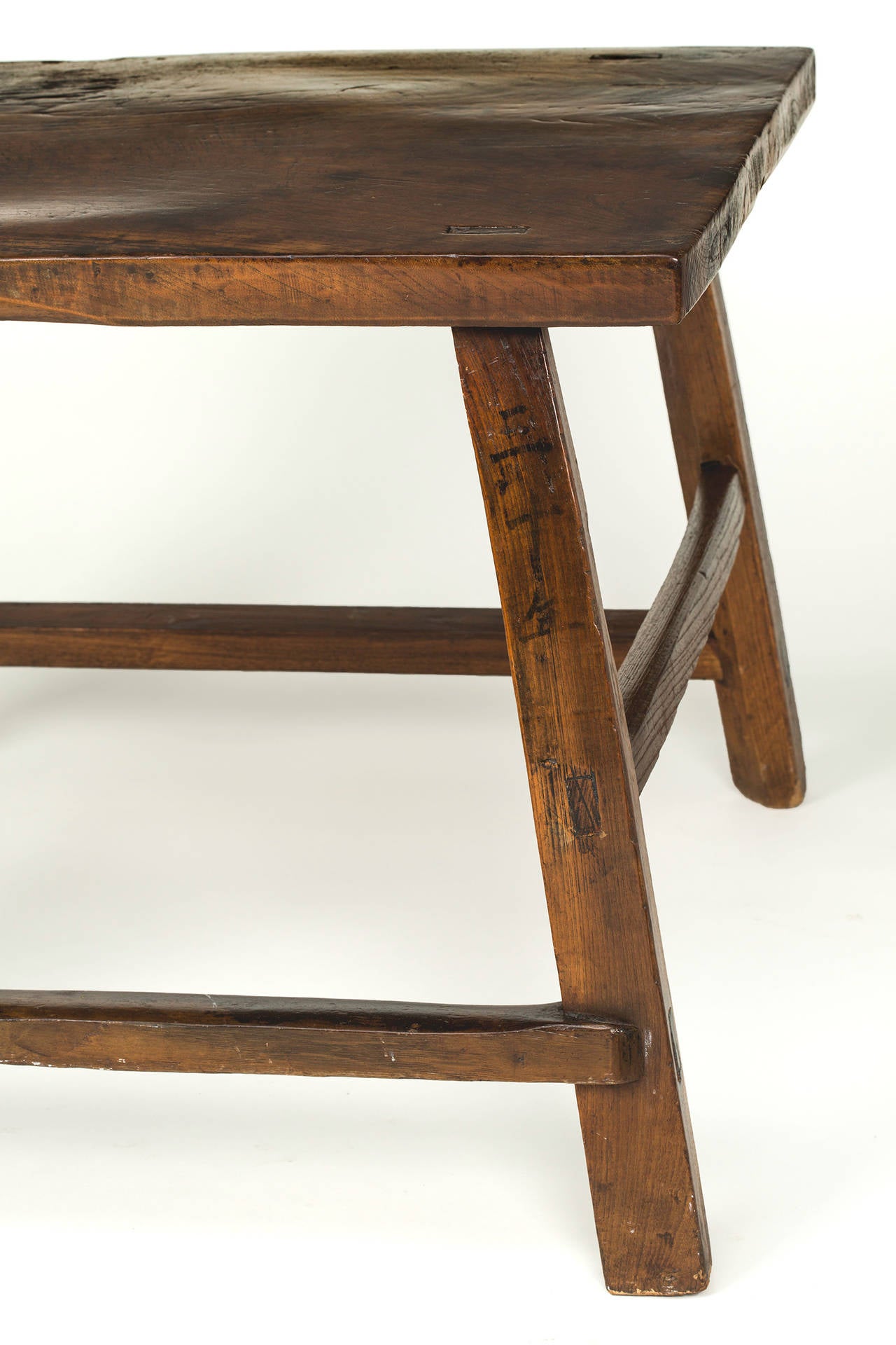 Primitive Chinese Elmwood Table or Bench 2