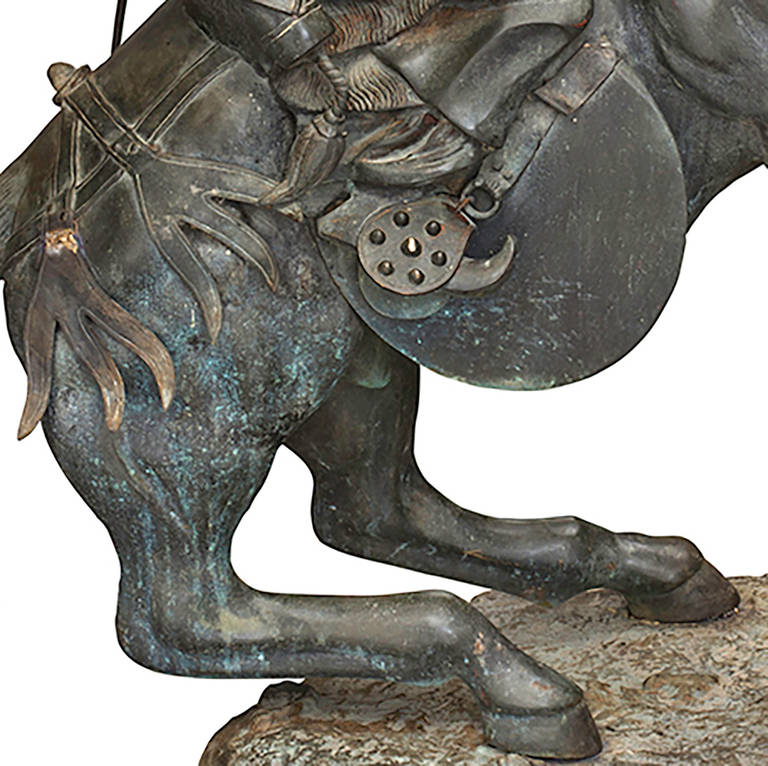 Bronze Horse and Genghis Kahn, Almost Life Size 4