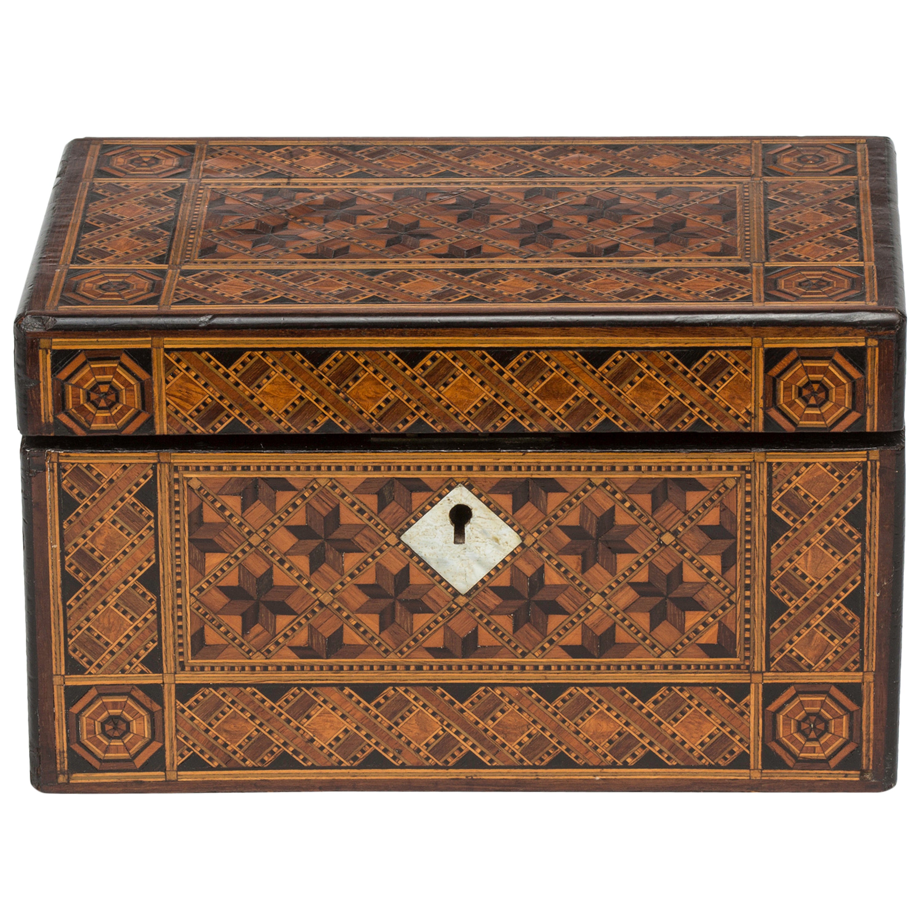 English Inlay Tea Caddy