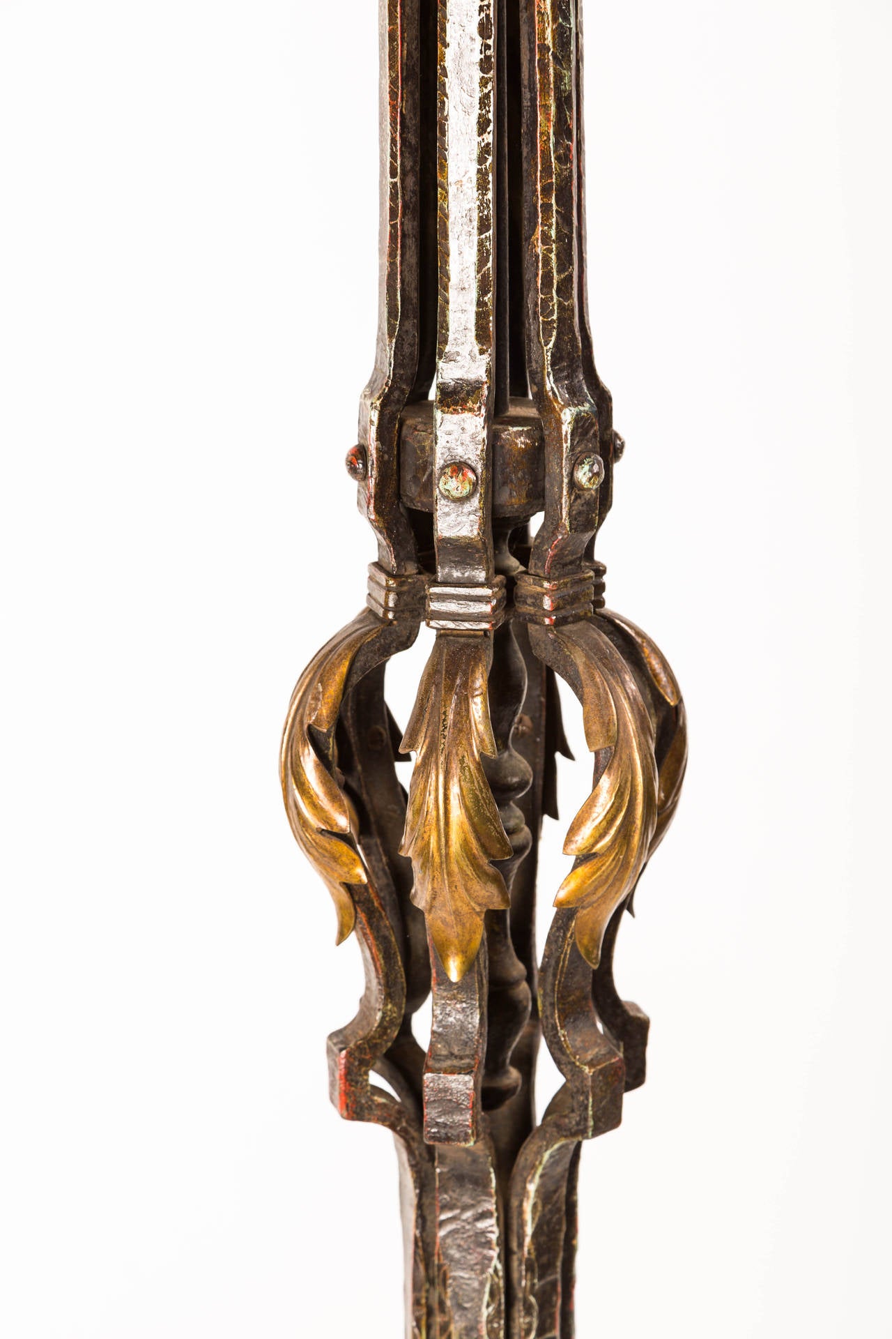 Early 20th Century Candelabras,  Grand Scale Iron and  Bronze Torcheres  For Sale