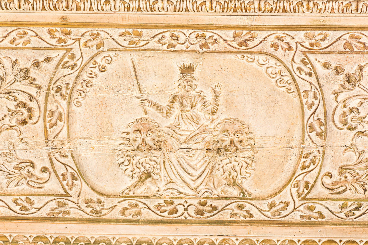 Early 19th Century 19th Century Italian Carved Panel King Headboard