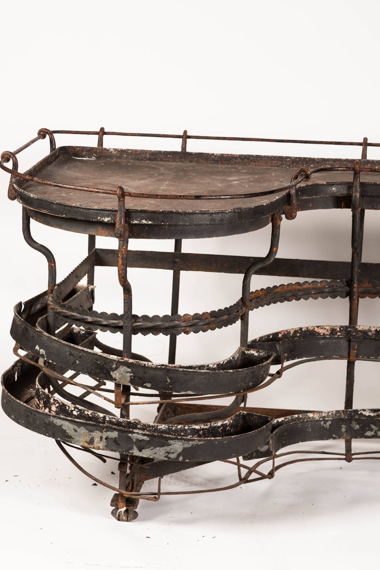 Rare, 1860s Victorian Iron Orchid Table