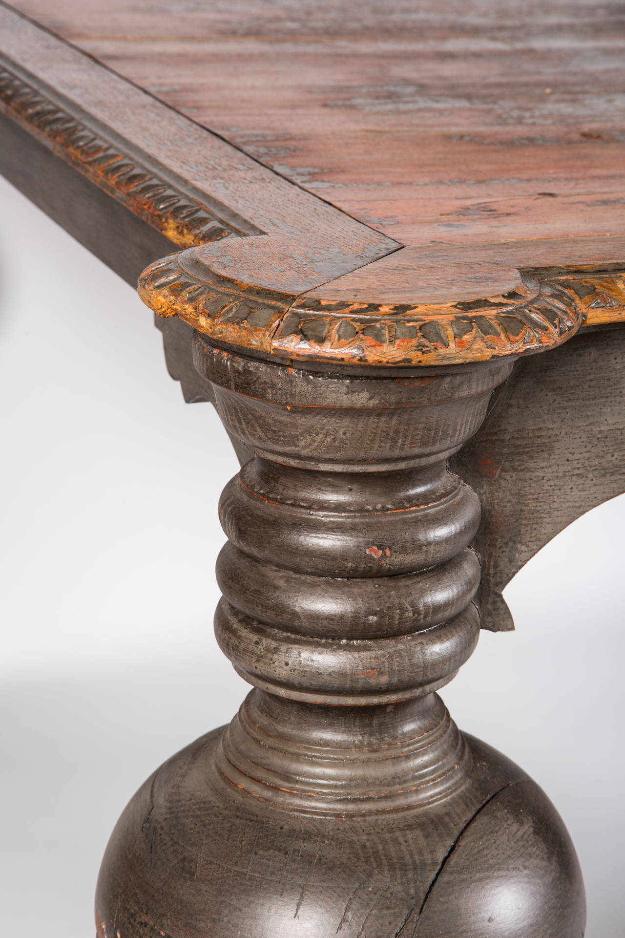 19th Century Large Square Center Table For Sale 5