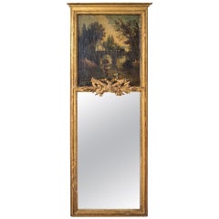 19th Century Very Vertical French Trumeau or Mirror