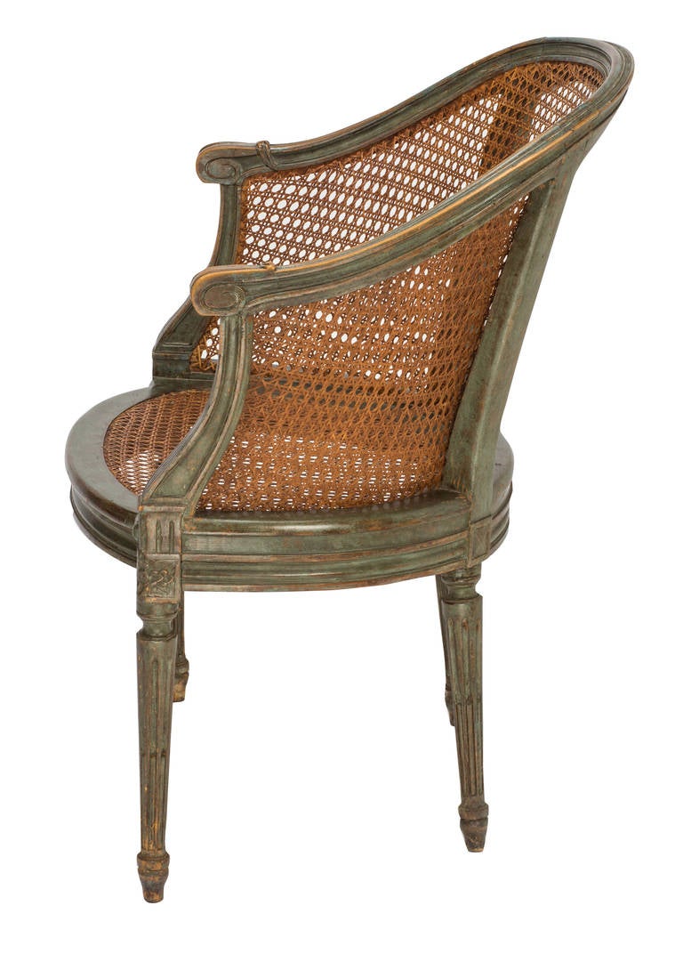 Louix XVI Style Cane Chair In Excellent Condition In Summerland, CA