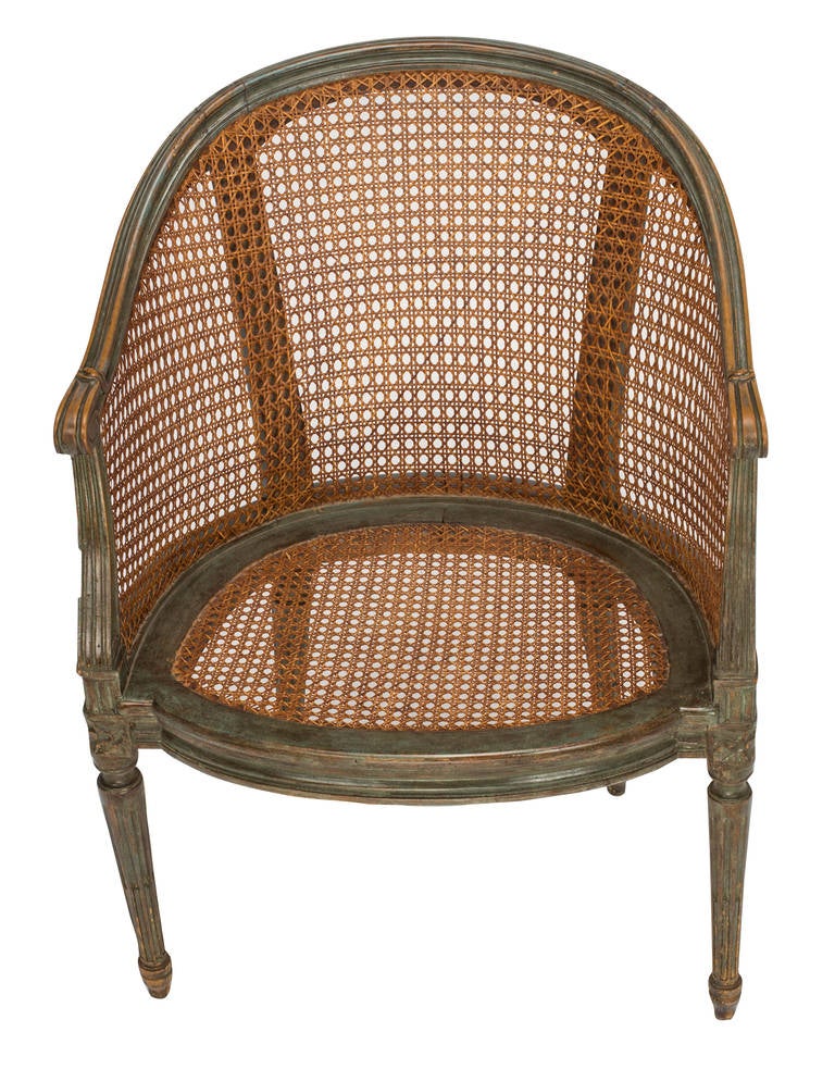 Hardwood Louix XVI Style Cane Chair
