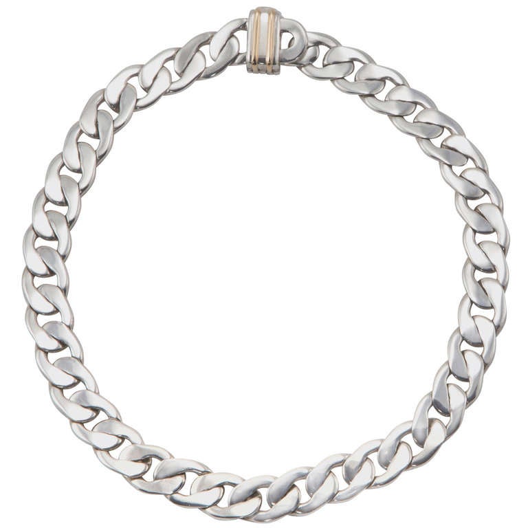 Tiffany and Co Sterling Silver Chain Necklace at 1stdibs