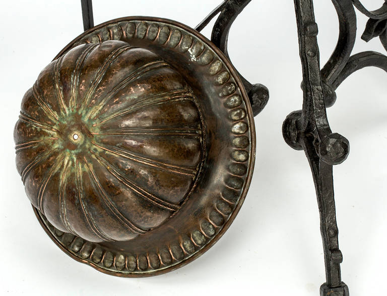 Plant stand, 19c Bronze Bowl And iron stand For Sale 3