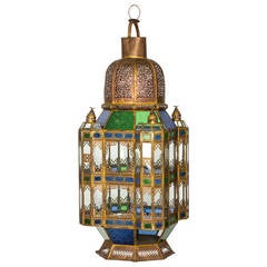 1940s Large Moroccan Pendant Lantern