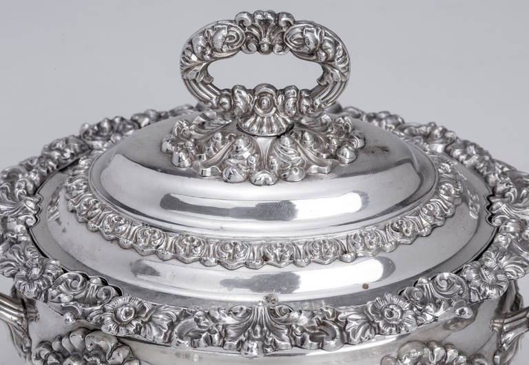 Pair of Superb Silver Plate Tureens 4