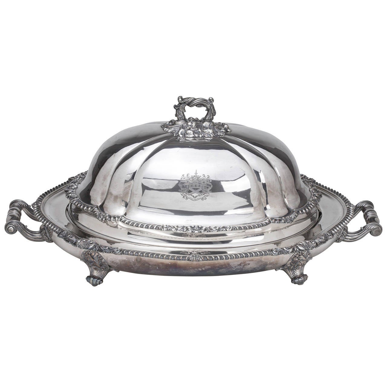 Large Silver Plate Meat Warmer and Dome at 1stDibs meat warmer tray