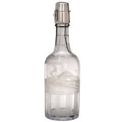 Hawkes Crystal 19th Hole Sterling Silver Lockable Decanter