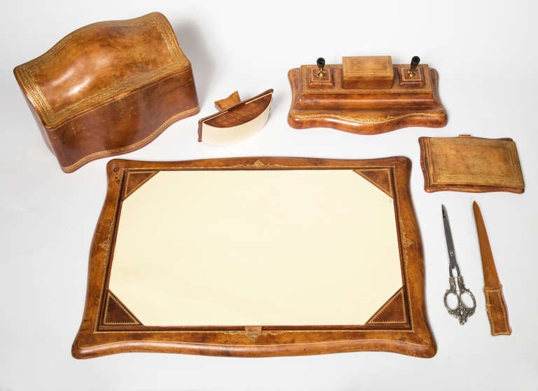 italian leather desk accessories