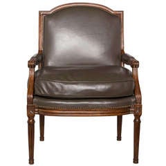 Vintage Baker Leather Arm Chair