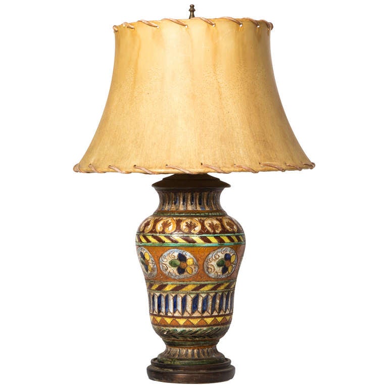 Rauw laten we het doen Reizende handelaar Vintage Mexican Majolica Pottery Lamp at 1stDibs | mexican pottery table  lamps, mexican lamp, mexican pottery lamps